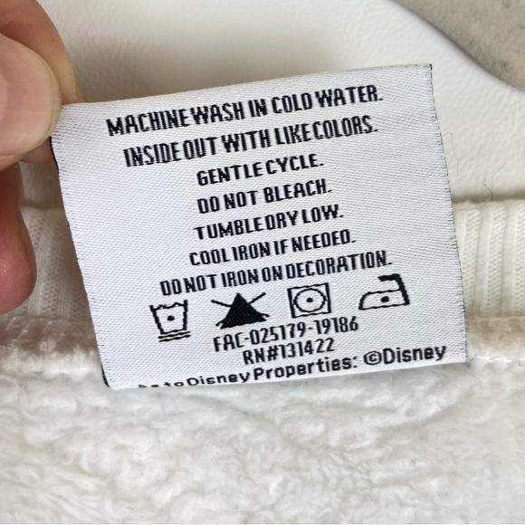 Walt Disney World Spirit Jersey X Large White Silver Fleece Pullover Sweater - Picture 7 of 11
